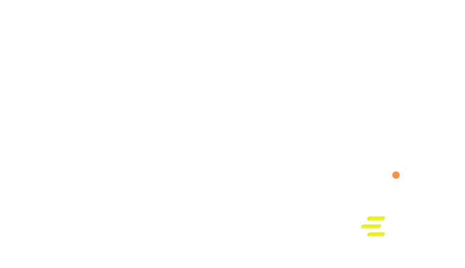 Internet fibra + desconto na conta de energia